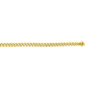 14K Yellow Gold 9.1mm Semi-Solid Classic Miami Cuban Anklet