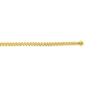 14K Yellow Gold 10.7mm Semi-Solid Classic Miami Cuban Bracelet