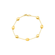 14K Tri-Color Gold Satin Pebble Strand Necklace