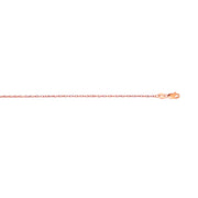 14K Rose Gold .95mm Machine Rope Chain Necklace