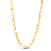 14K Yellow Gold 8mm Modern Lite Figaro Chain Necklace