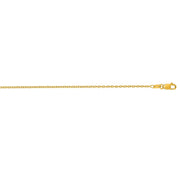 14K Yellow Gold 1.5mm Oval Cable Chain Necklace