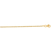 14K Yellow Gold 1.6mm Royal Rope Chain Necklace