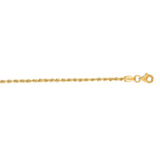 14K Yellow Gold 1.8mm Royal Rope Chain Necklace