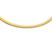 14K Two-Tone Gold 6mm Reversible Omega Necklace