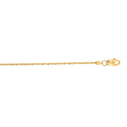 14K Yellow Gold 1.1mm Sparkle Chain Necklace