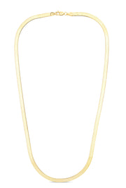 14K Yellow Gold 4mm Imperial Herringbone Chain Necklace