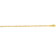 14K Yellow Gold 2.1mm Singapore Chain Necklace