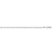 14K White Gold 2.6mm Comfort Curb Chain Necklace