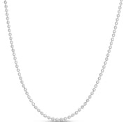 14K White Gold 2.5mm Moon Chain Necklace