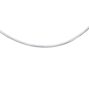 14K White Gold 3.3mm Classic Omega Necklace
