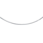 14K White Gold 4.4mm Classic Omega Necklace