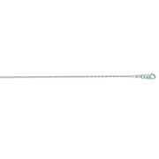 14K White Gold 1.5mm Oval Cable Chain Necklace