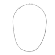 Sterling Silver 2.8mm Oval Herringbone Chain Necklace