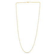 14K Yellow Gold 2mm Moon Chain Necklace