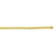 10K Yellow Gold 9.1mm Semi-Solid Classic Miami Cuban Bracelet