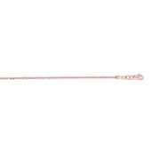 14K Rose Gold 1.5mm Sparkle Chain Necklace