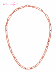 14K Rose Gold 6.1mm Paperclip Chain Necklace