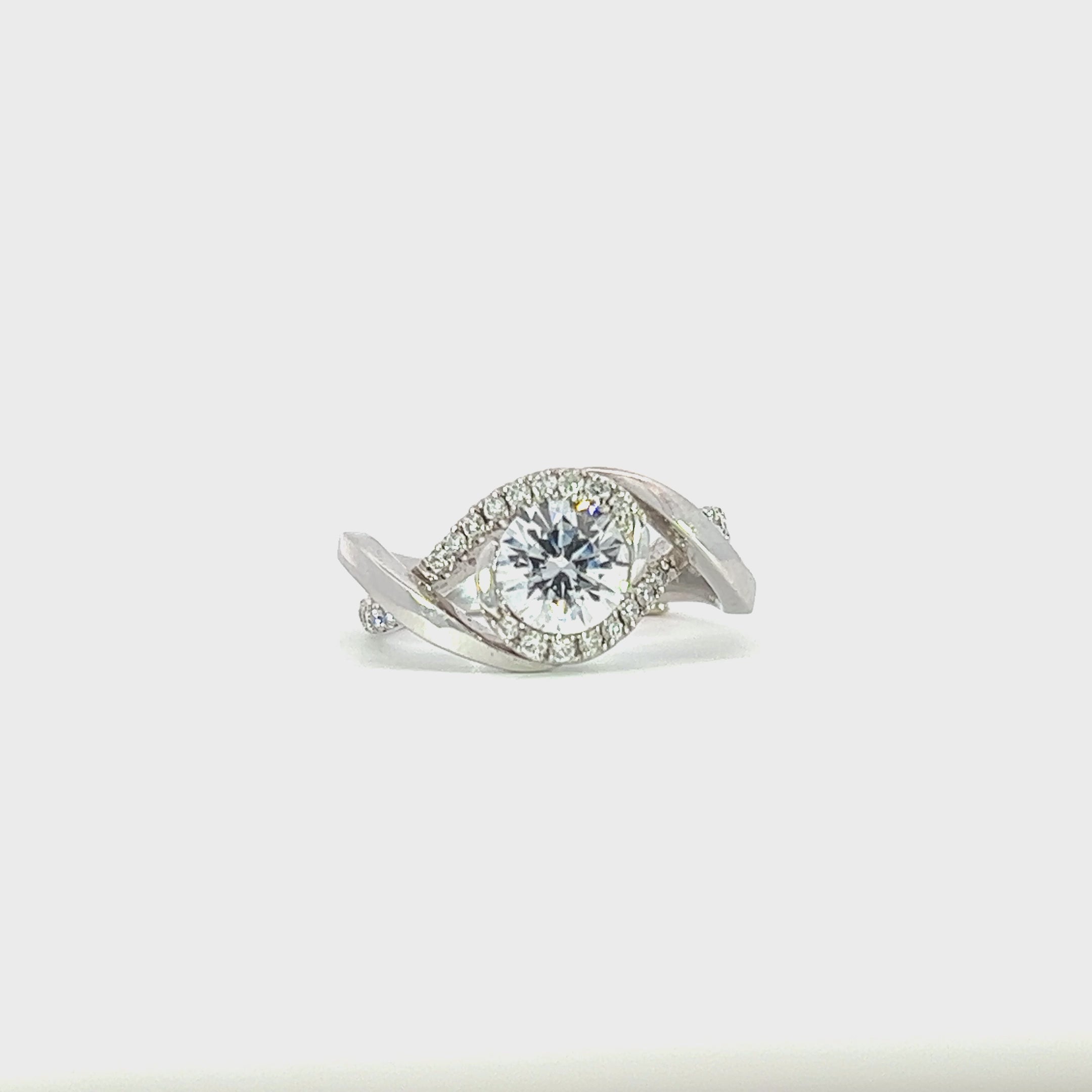 14K White Gold & Diamond Scintillate Engagement Ring