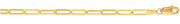 14K Yellow Gold 3.2mm Paperclip Chain Anklet