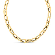 14K Yellow Gold 9mm French Cable Fancy Link Chain Necklace