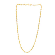 10K Yellow Gold 4.3mm Silk Rope Chain Necklace