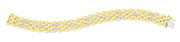14K Two-Tone Gold 12mm Diamond Panther Bracelet