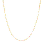 14K 4.1mm Tri-Color Gold Valentino Chain Necklace