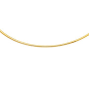 14K Yellow Gold 2mm Classic Omega Necklace