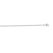 10K White Gold 1.6mm Solid Diamond Cut Royal Rope Chain Necklace