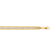 10K Two-Tone Gold Rope Bracelet