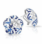 Sterling Silver Porcelain Earrings