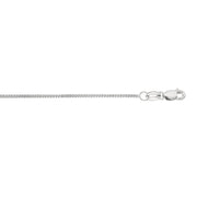 10K White Gold 1mm Gourmette Chain Necklace