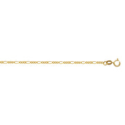 10K Yellow Gold 1.9mm Figaro Chain Necklace