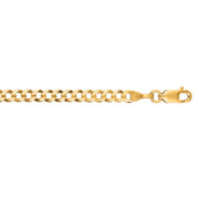 10K Yellow Gold 3.2mm Comfort Curb Chain Necklace