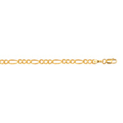 10K Yellow Gold 3.7mm Figaro Chain Bracelet