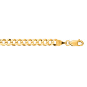 10K Yellow Gold 4.7mm Comfort Curb Chain Necklace