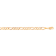 10K Yellow Gold 5.3mm Figaro Chain Necklace
