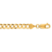 10K Yellow Gold 5.7mm Comfort Curb Chain Bracelet
