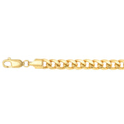 10K Yellow Gold 5.5mm Semi-Solid Miami Cuban Necklace