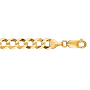 10K Yellow Gold 7.0mm Comfort Curb Chain Bracelet