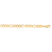 10K Yellow Gold 6.6mm Figaro Chain Bracelet