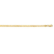 10K Yellow Gold 3.0mm Heart Chain Anklet