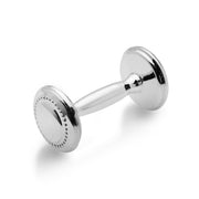 Salsbury Sterling Silver Beaded Dumbbell Rattle