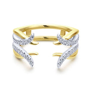 14K Two-Tone Gold Diamond Ring Enhancer