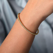 14K Yellow Gold Textured Cuff Bracelet