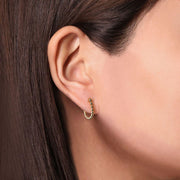 14K Yellow Gold 15mm Bujukan Huggie Earrings