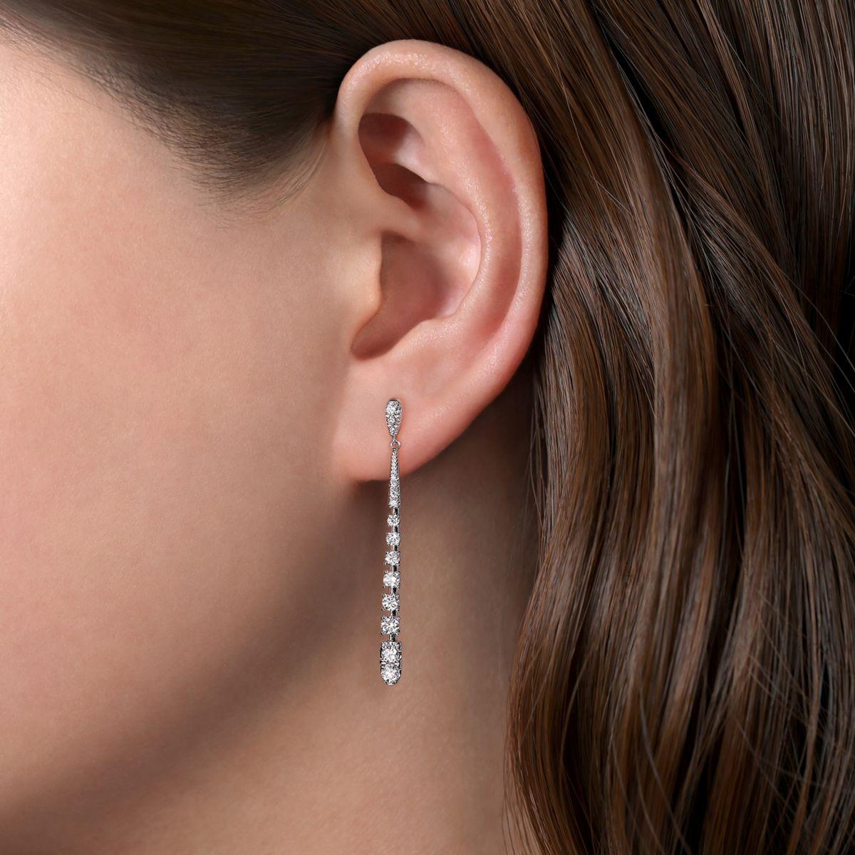 Baguette Diamond Drops | Diamond Earrings | Sophie Breitmeyer