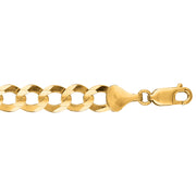 10K Yellow Gold 8.2mm Comfort Curb Chain Bracelet