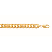 10K Yellow Gold 8mm Semi-Solid Miami Cuban Necklace